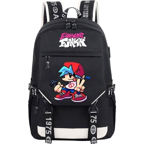 Anime Friday Night Funkin Backpack Cosplay Canvas children Kids Schoolbag Travel Bags