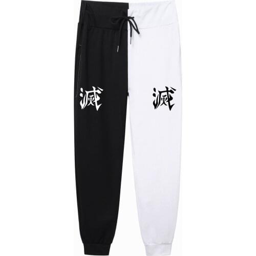 New Summer Japan anime Demon Slayer print PatchworkPants Harajuku Mens Pants Joggers Male Trousers Casual Sweatpants sweatpants