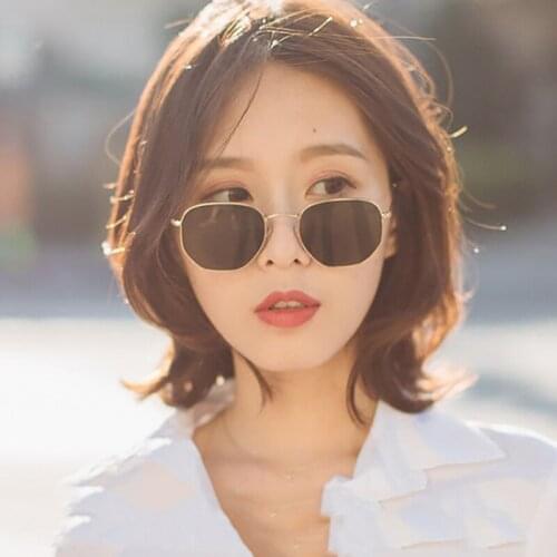 Veshion Round Sunglasses Women Square Sun Glasses for Female Alloy Vintage Woman Glasses Brand Designer Luxury Fashion Uv400