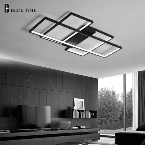 Modern Led Chandelier For Living Room Dining Room Bedroom LED Lustres Black&White Lamp Led Ceiling Chandelier Lighting Fixtures