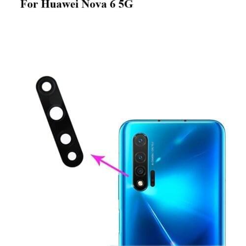 1PC High quality For Huawei Nova 6 5G Back Rear Camera Glass Lens test good For Huawei Nova 6 Nova6 5G Replacement Parts