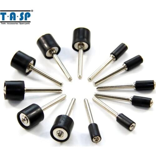 TASP Sanding Drum 12PC 12.7mm and 6.3mm Rubber Mandrel within 3.2mm Shank Mini Drill Rotary Tool Accessories