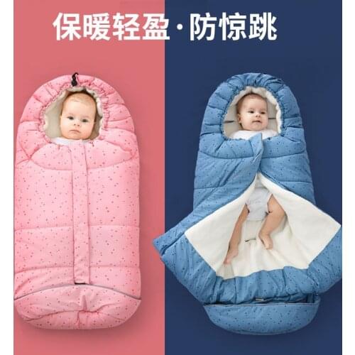 Universal Baby Stroller Sleeping Bag Winter Warm Stroller Cushion Pushchair Footmuff Sack for 0-6 Months Newborn Blanket Bb50