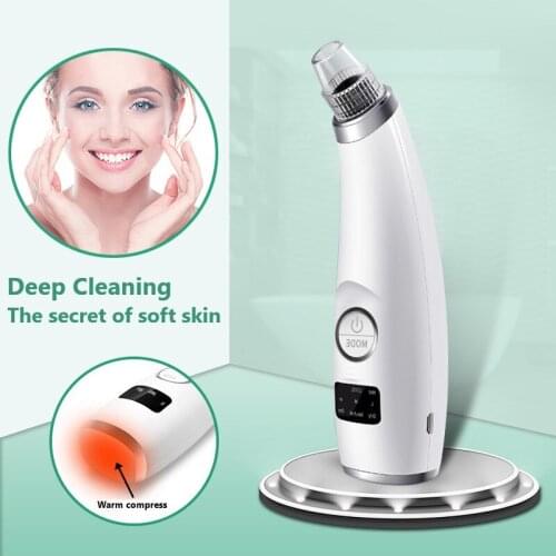 Blackhead Remover Vacuum Professional Pore Vacuum Cleaner Acne Comedone Extractor USB Rechargeable 4 modes 5 replaceable probes