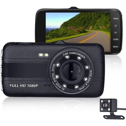 4 Inc Dual Lens 1080P HD Car Dashboard DVR Camera Video Recorder Dash Cam G-Sensor Audio Recorder Parking Monitor
