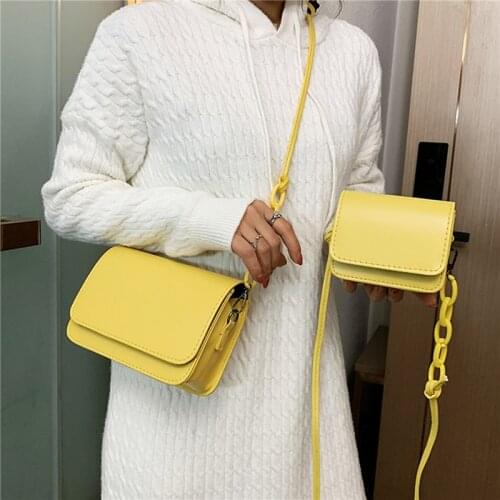 Women Pu Leather Shoulder Bag Purses Summer Simple Color Cute Solid Handbags Female Travel Totes S L Two Models 2021 New Fashion