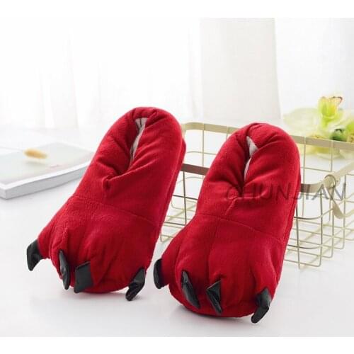 Unisex Household Spring Children Slippers Kids Home Animal Pajamas Shoes Keep Warm Lovely Family Slippers For Boys Girls Paws