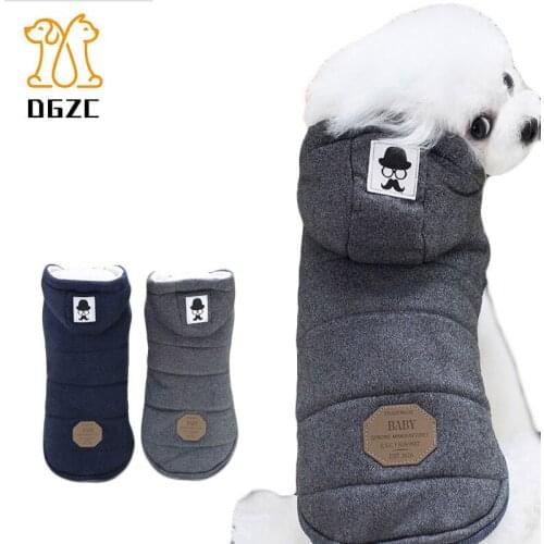 Winter Pet Clothes Warm Dog Coat Hoodies Jacket Cat Coat Winter Pet Clothes Dog Snowsuit Apparel for Chihuahua Puppy Dog