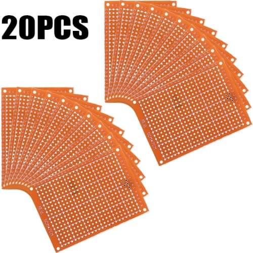 10/20pcs PCB Prototype Circuit Board Panel DIY Paper Printed Hole Breadboard Single Sided Universal PCB Board 50x70mm 2.54mm