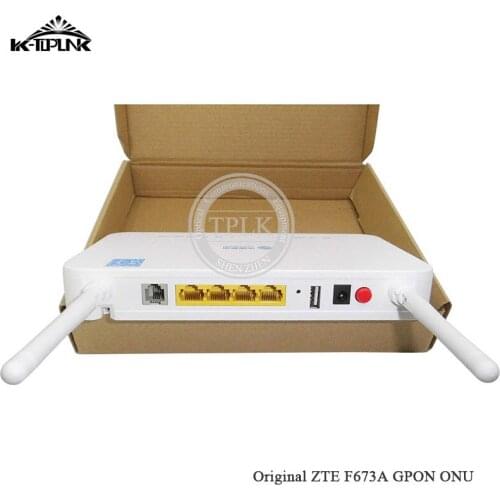 10Pcs F673A V2 GPON ONU ONT With 4GE+1Tel+USB+2.4GWifi FTTH Modem Optical Fiber Terminal With China Mobile Logo Class B