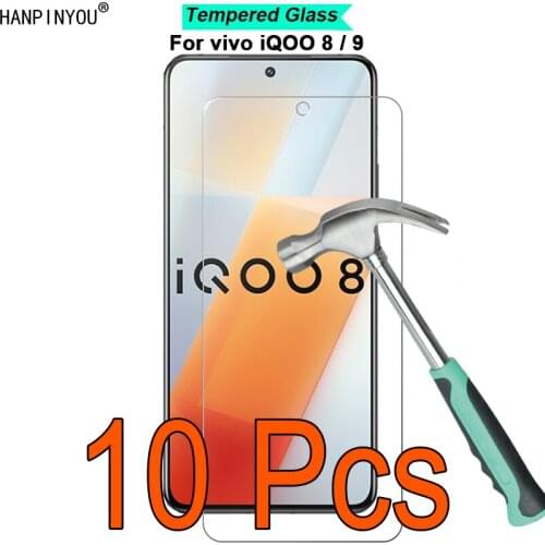 10 Pcs/Lot For vivo iQOO 8 iQOO8 6.56" 9H Hardness 2.5D Ultra-thin Toughened Tempered Glass Film Screen Protector Guard