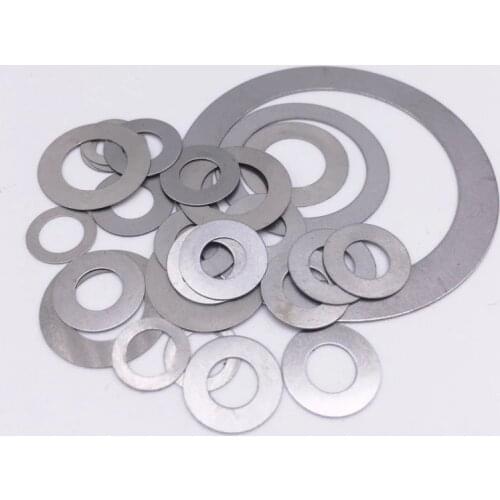100Pcs Thickness 0.2mm Flat Washer Ultrathin gasket Thin Shim Washers Stainless Steel 304 M3 M4 M5 M6 M8 M10 M12 M14 M16 M18 M20