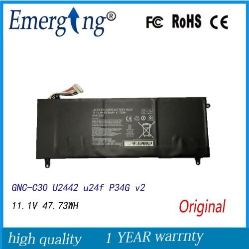 11.1V 47.73WH New Laptop Battery For GIGABYTE GNC-C30 U2442 U24F P34G V2