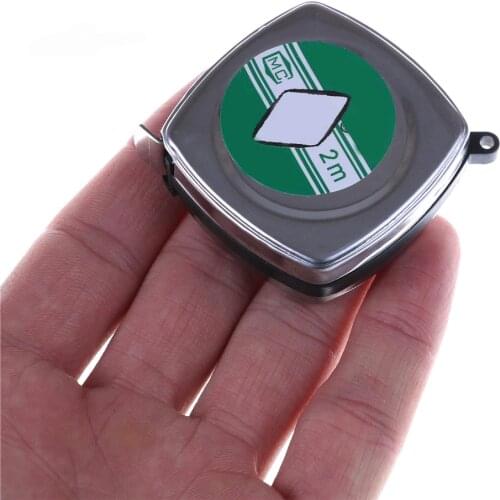 2 Meters Retractable Ruler Tape Portable Mini Metal Pull Ruler Tape Measure