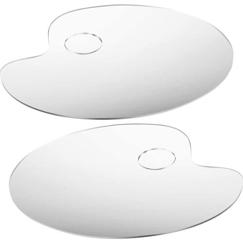 2 Pack Clear Acrylic Paint Palette 10 x 6 Inches Art Palette for DIY Art Craft Painting