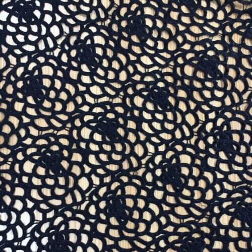 2yards African Embroidery Water Soluble Lace Fabric French Guipure Cord Nigerian Lace Fabric For Sewing Dress Polyester Material