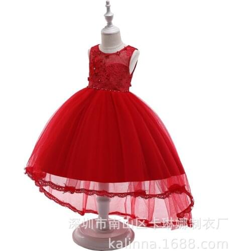 2020 new fashion childrens clothing Princess dress fluffy dress tail dress kids dress
