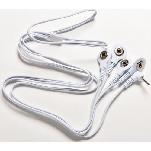 2020 New Electrode Lead Wires Connecting Cables for Digital TENS Therapy Machine Massager Electrode Wire Plug 2.5mm 4-way