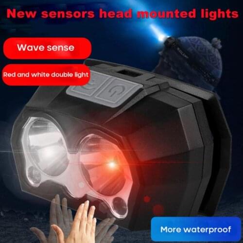 2021 USB Rechargeable LED Head-mounted Light Inductive Sensor 4 Mode Headlight Flashlight For Outdoor Fishing Camping Riding