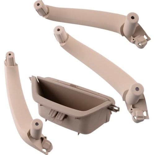 4pcs Car Beige Interior Inner Door Handle Pull Trim fit for BMW X3 F25 X4 F26 2011 2012 2013 2014 2015 2016 2017