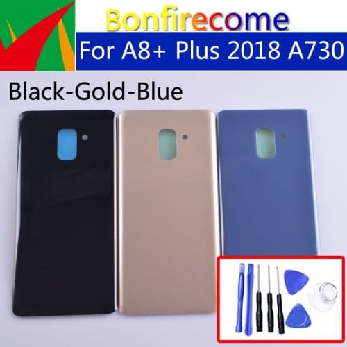 A730 For Samsung Galaxy A8+ Plus 2018 A730 SM-A730F A730DS A730F Housing Battery Cover Back Cover Case Rear Door Chassis Shell
