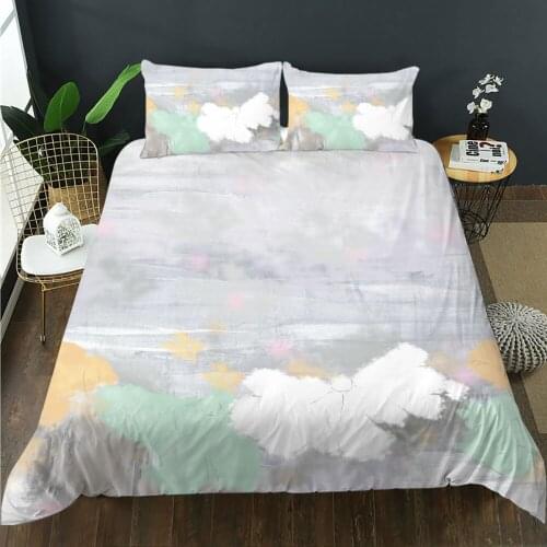 BailiPromise Ink painting simple luxury Bedding Set bedroom 3D Print graffiti Pillowcase Soft Duvet Cover Queen King 2/3pcs