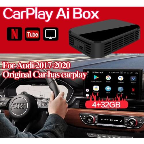 Carplay AI with 4+32G Carplay Wireless box support android auto Mirror Link plug and play suitable for new cars with carplay
