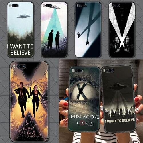 The X Files I Want to Believe Phone case For Xiaomi Mi Max Note 3 A2 A3 8 9 9T 10 Lite Pro Ultra black trend prime art funda 3D