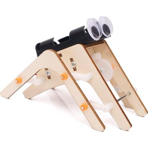 DIY 3D Wooden Bionic Spider Robot Physics Experiments Science Stem Model Building Kits Schooling Education Toys for Children