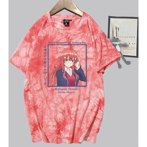 Tie Dye Anime T-shirt The Quintessential Quintuplets T Shirt Men Women T-shirt 90s Unisex Fashion Summer T-Shirt Clothes