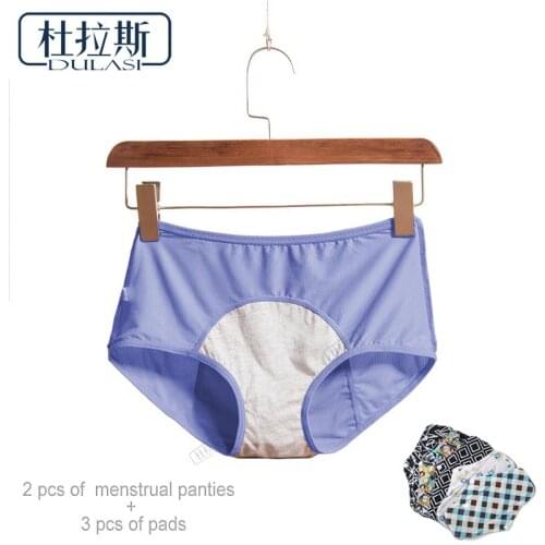 Leakproof Period Underwear Comfortable Breathable Womens Panties Waterproof Underpant Plus Size Moon Pants Absorbent Lingerie