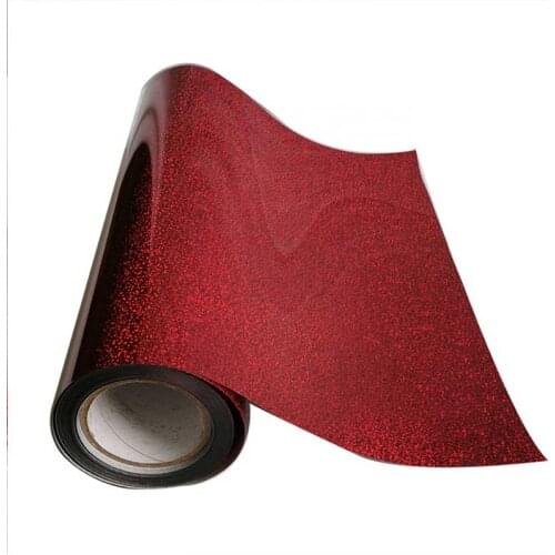 Hologram Heat transfer vinyl red flash color iron on vinyl rolls transfer HTV for fabric heat press easy cut and weed Decor film
