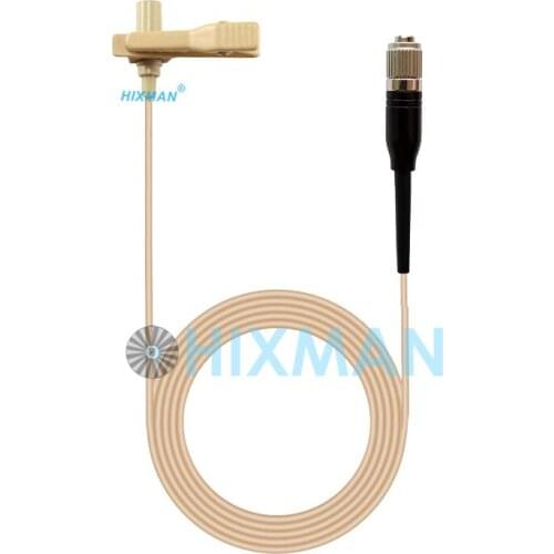 HIXMAN Beige LM3-CH OmniDirectiona Lapel Tie clip lav Lavalier Condenser Mic For Audio Technica Hirose 4-Pin CH-Style Connector