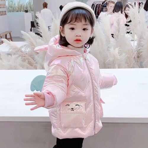 Girls Cotton Clothes Winter Childrens with Wings Padded Jacket Cartoon Thick Warm Coat