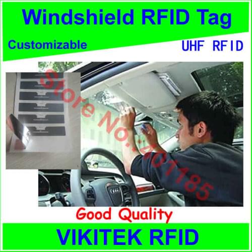 Car windshield UHF RFID tag customizable adhesive 860-960MHZ Higgs3 EPC C1G2 ISO18000-6C can be used to RFID tags and label