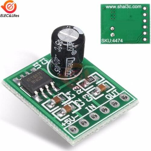 5Pcs Mini XPT8871 Mono Stereo Lithium Battery Power Amplifier Board 6W Sing Machine Module 3V 5V 5W Audio Output Input XH-M125