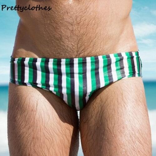 Casual Style Striped Triangle Mens Swimming Trunks Spa Swimwear Pool Swim Trunk For The Beach Swim Shorts Men Swimsuit Man