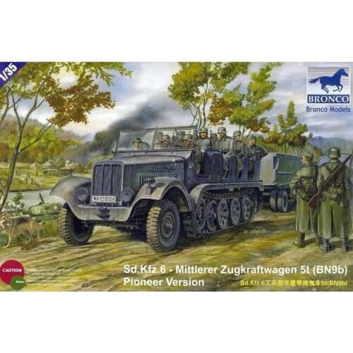 BRONCO CB35041 1/35 Sd.Kfz.6-Mittlerer Zugkraftwagen 5t (BN9b) Pioneer Version - Scale Model Kit