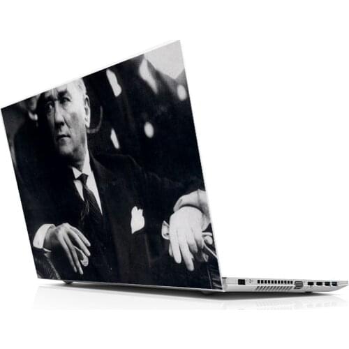 Sticker Master Mustafa Kemal Ataturk Black White universal laptop skin for 13 14 15 15.6 16 17 19 "inc notebook decal Mac, dell, Asus