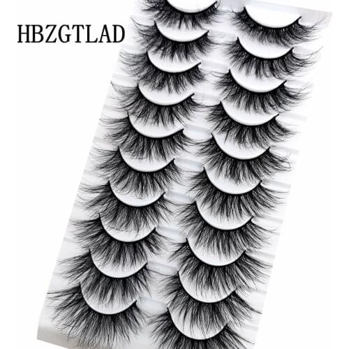 New 2-12 Pairs Natural False Eyelashes Fake Lashes Thick/Long Makeup 3D Mink Lashes Eyelash Extension Mink Eyelashes For Beauty