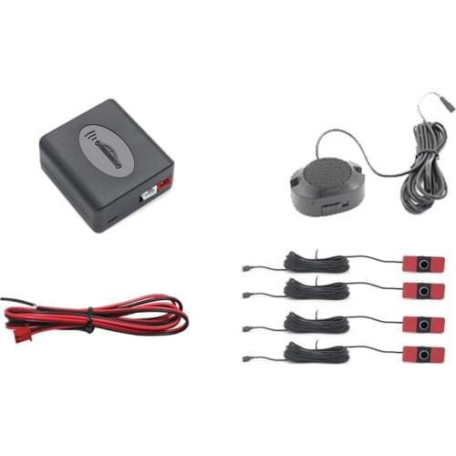 Novel-Car Parking Sensor Assistant 4 Sensor Flat Sensors Reverse Sound Buzzer Alarm Sound