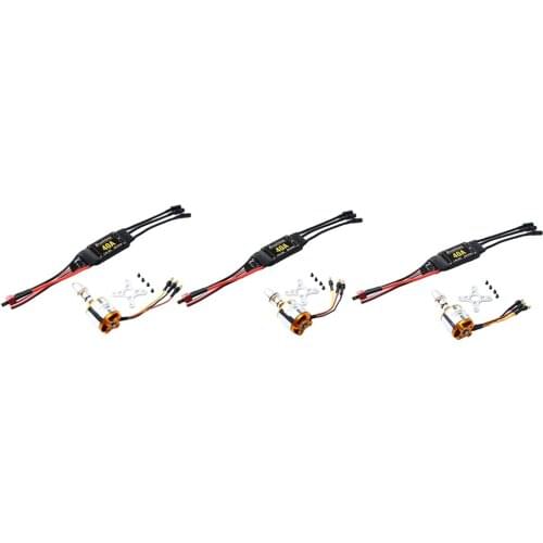 RC Airplane 2217 Brushless Motor 40A ESC with T Plug & 3.5mm Banana Connector