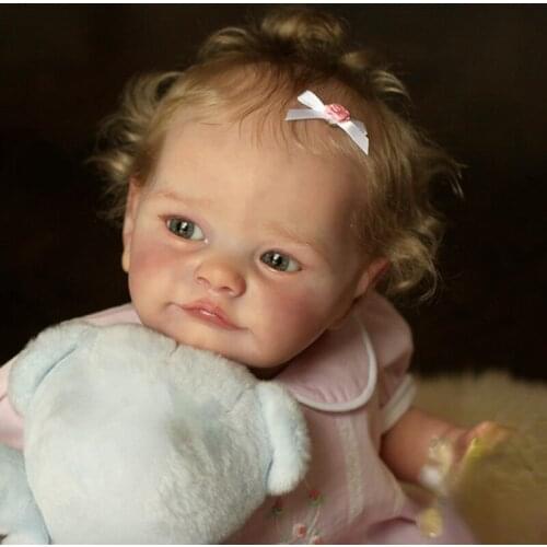 NPK 23inch Original Size Reborn Baby Tobiah Reborn Doll Kit Lifesize Baby DIY Unfinished Doll Parts