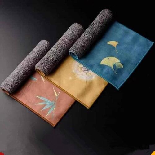 Tea cloth tea towel pad absorbent thickening high-end Chinese tablecloth Zen Kung Fu tea set accessories pot towel
