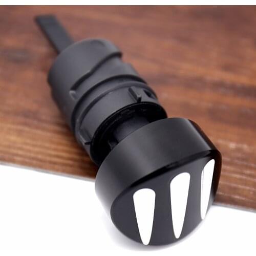 Black Shallow Cut Billet Oil Dipstick Tank Plug For Harley 04-17 Sportster XL 1200 48 Iron 883N