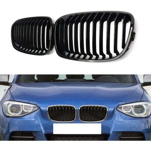 1 Pair 51137239021 Front Bumper Kidney Grilles Grills Trims Fit For BMW 1 F20 5-door F21 3-door Pre-facelift 2012 2013 2014 2015