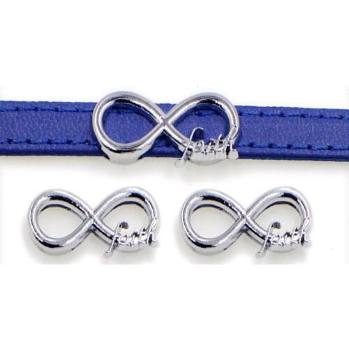 10pcs/lot Infinit Faith Internal Dia 8mm Slide Charm DIY Accessories Fit 8mm Wide Belt Pet Collar