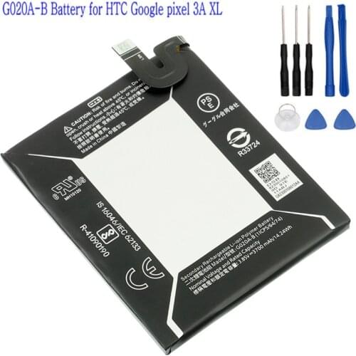 100% original 3700mAh / 14.24Wh G020A-B Phone Replacement Battery For HTC Google Pixel 3A XL Batteries+ Tools +stickers
