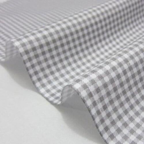 50x160cm Fashion 100% Cotton Grey Checked Fabric Bedding Quilting Patchwork Fabric 50x160cm For DIY sewing
