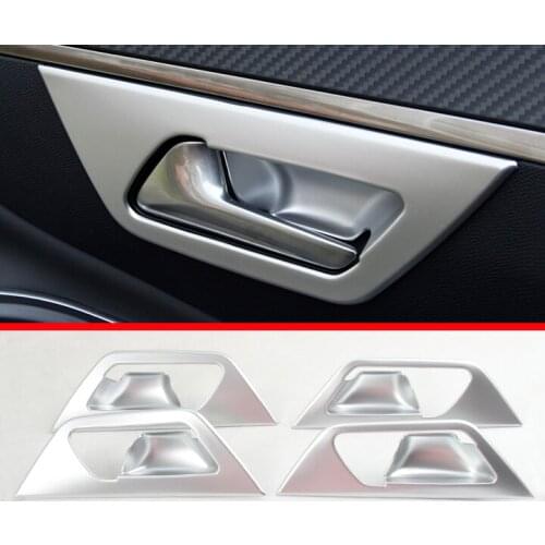 ABS pearl Chrome Inside Interior Door Handle Cover Trim For Peugeot 3008 2016 2017